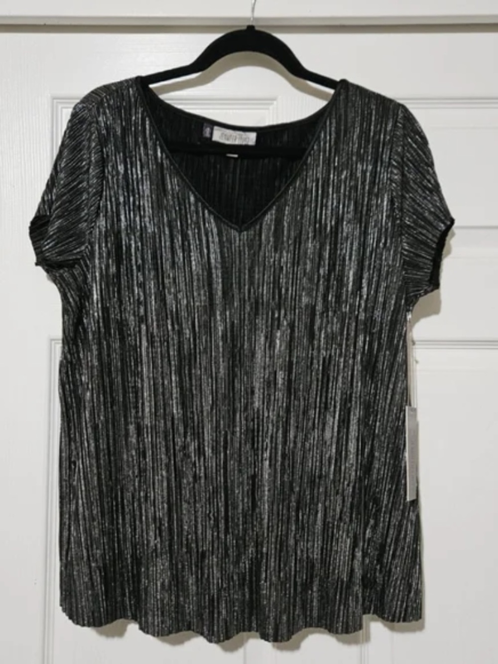 Jennifer Lopez Silver Slinky Fun Party Top Medium